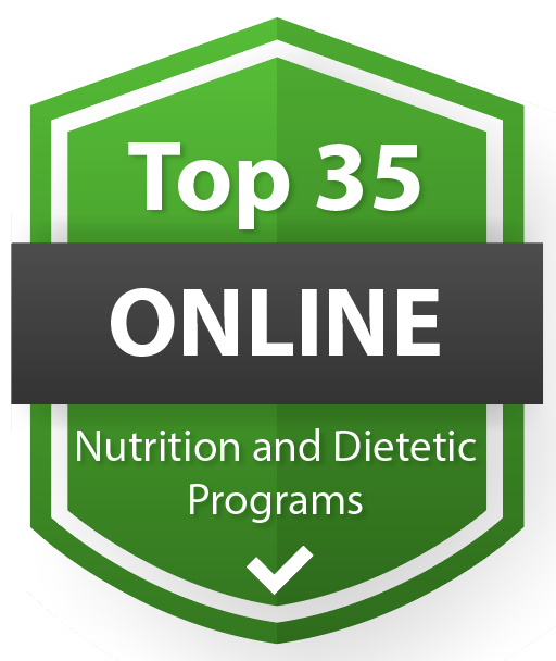 Top 35 Online Nutrition and Dietetic Programs Badge