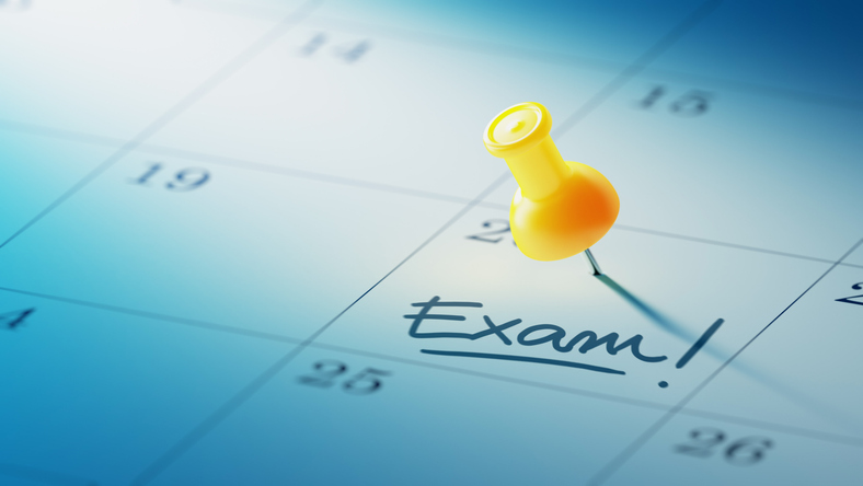 Date marked for CDR Exam on the students calendar