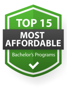 Top 15 Most Affordable Bachelor's in Nutrition Degrees Badge
