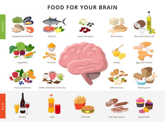 List of food that is good for you brain