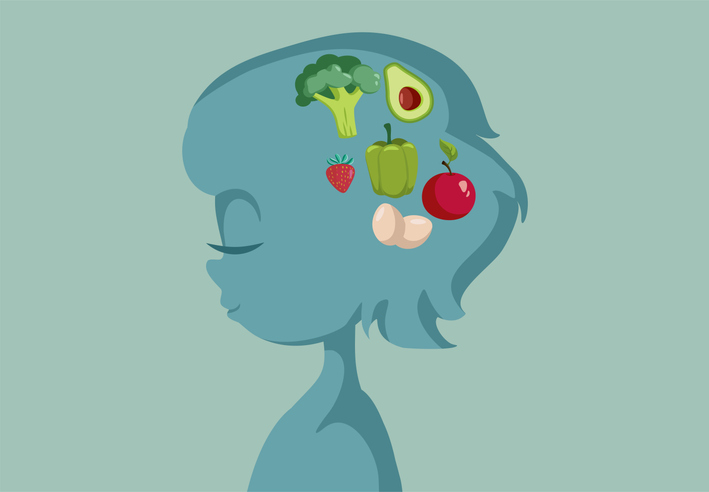 Childs brain developement with healthy food
