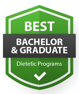 Top Bachelor and Graduate dietetic nutrition programs badge