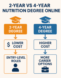 2 to 4 year nutrition degree flow chart